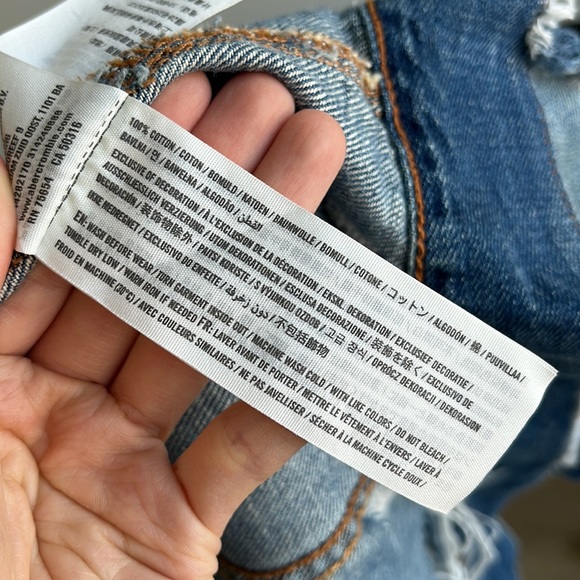 Abercrombie and Fitch Oversized Distressed Jean Jacket - Picture 5 of 5